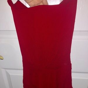 Maroon Strapless Romper